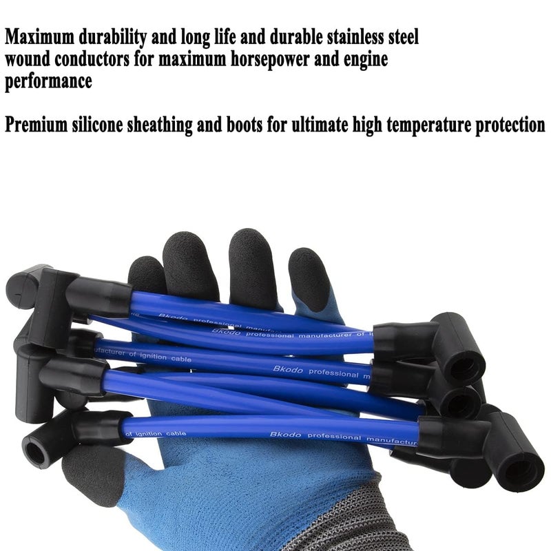 NFSpeeding 6 Pcs Spark Plug Wire 6" High Performance Premium Marine Replacement for Evinrude OMC Johnson Spark Plug Wire Leads Set Sierra Boating Accessories Replace 18-8816-1 ZF478V - Image 2